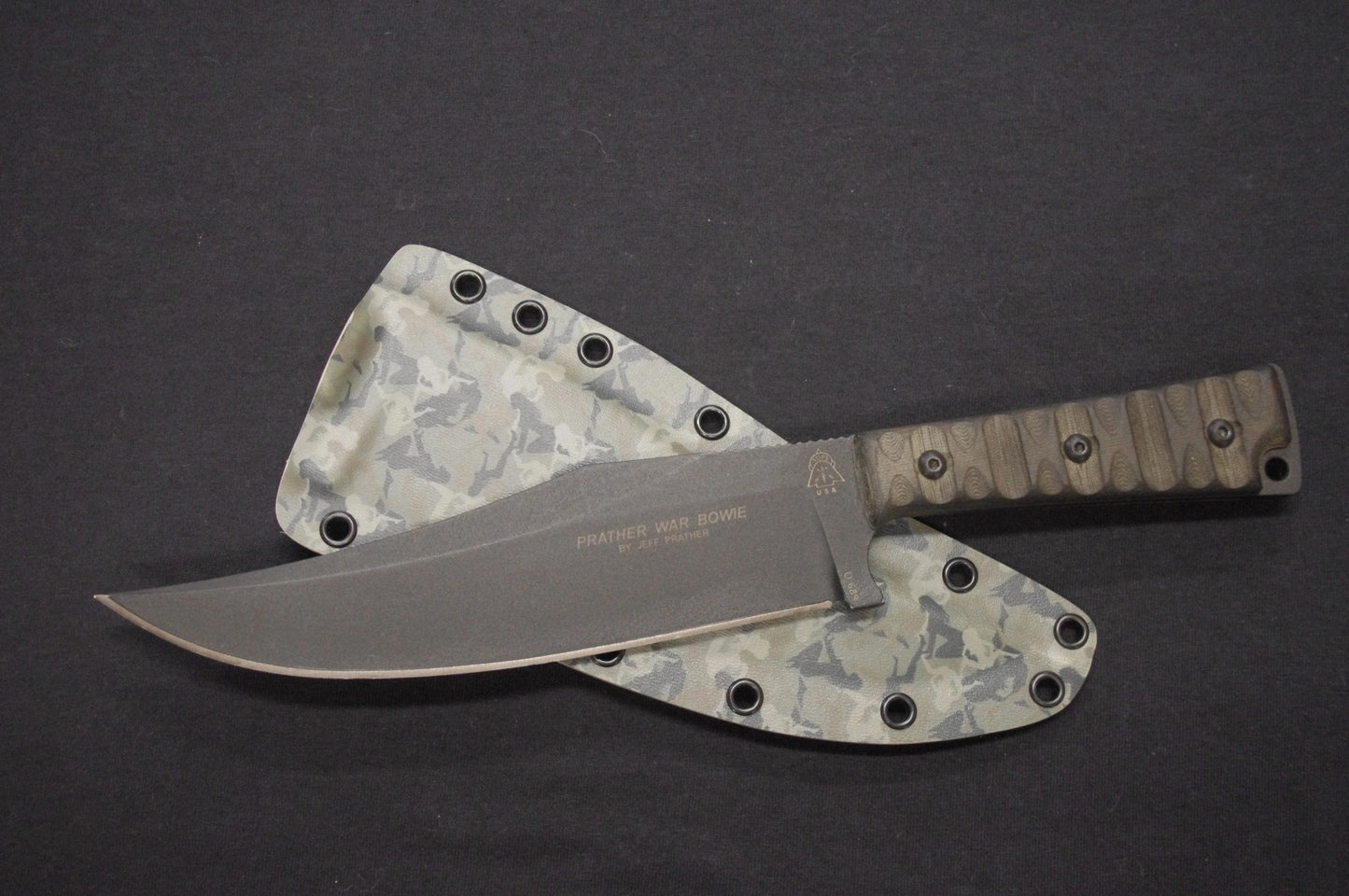 TOPS KNIVES PRATHER WAR BOWIE CUSTOM KYDEX SHEATH FOREST MINI GIRLZ W/ 3+ ULTI CLIP BY RED HILL SHEATHS