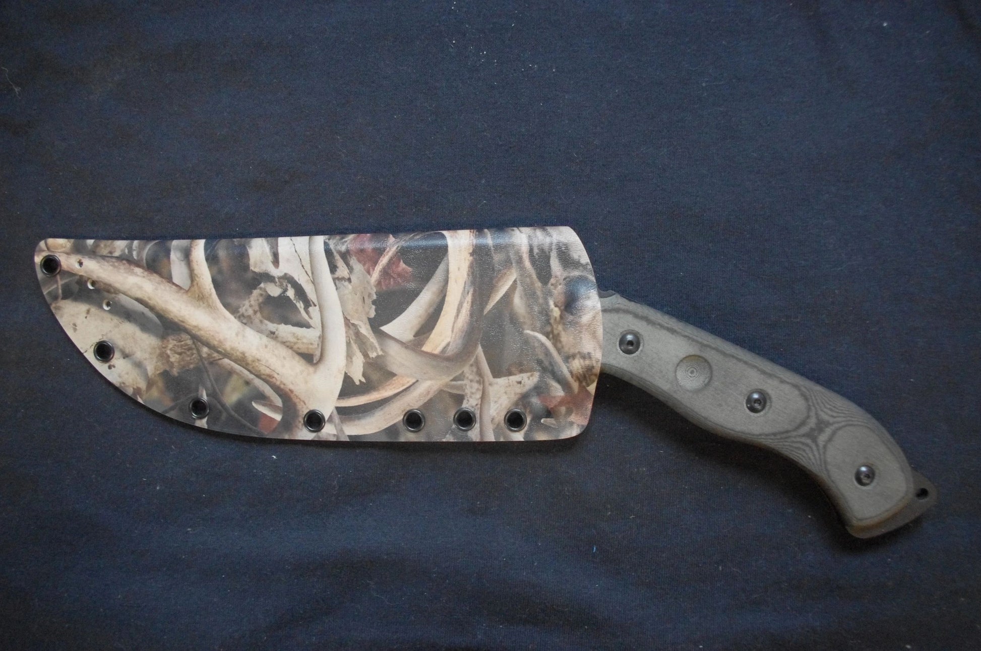 TOPS KNIVES BUSHCRAFTER KUKURI 7.0 CUSTOM KYDEX SHEATH WITH BLADE-TECH TEK-LOK BY RED HILL SHEATHS (Knife not included)